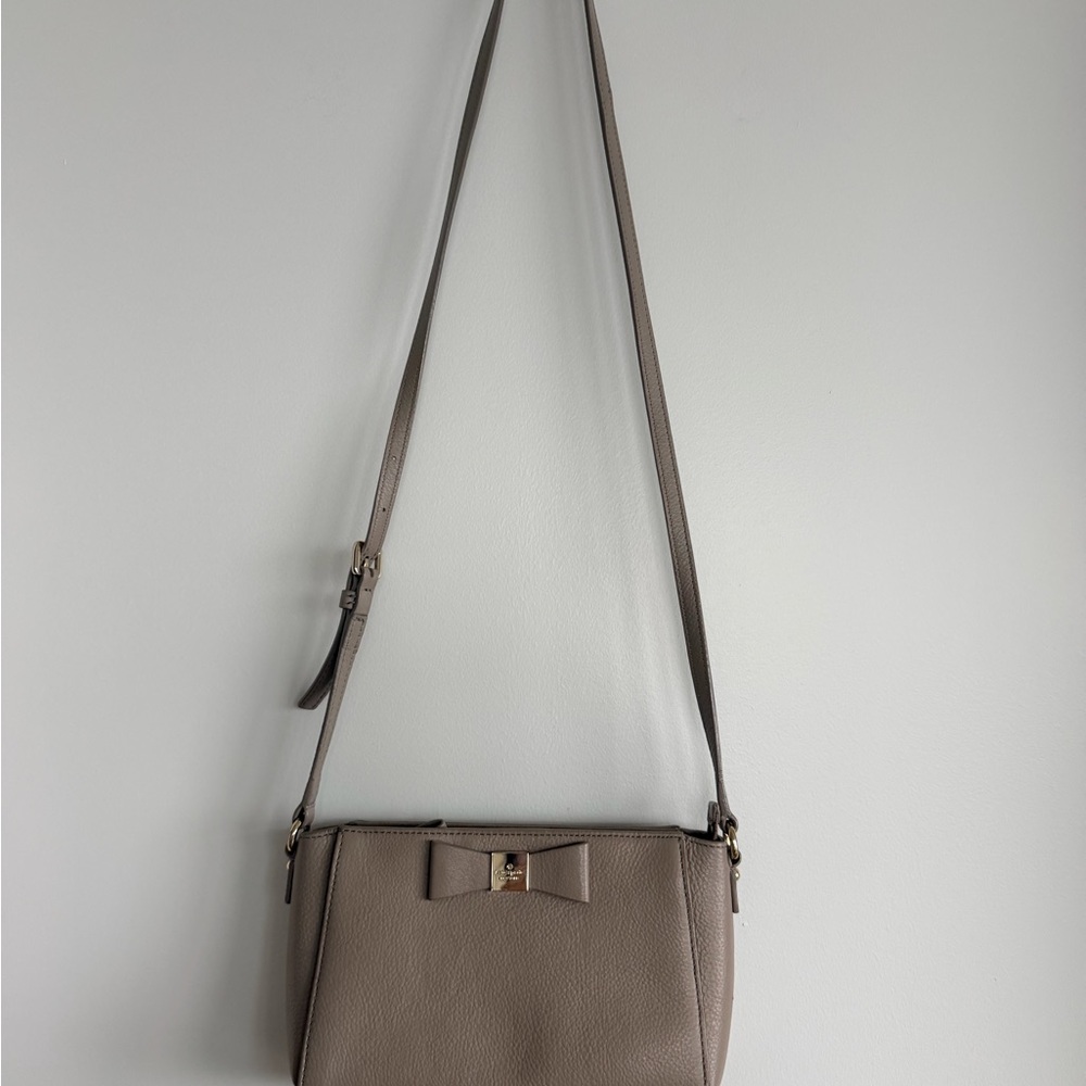 Kate Spade Taupe Crossbody Bag with Bow